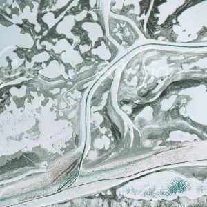 MacKenzie Delta - eisbedeckte arktischen Flüsse als Autobahnen