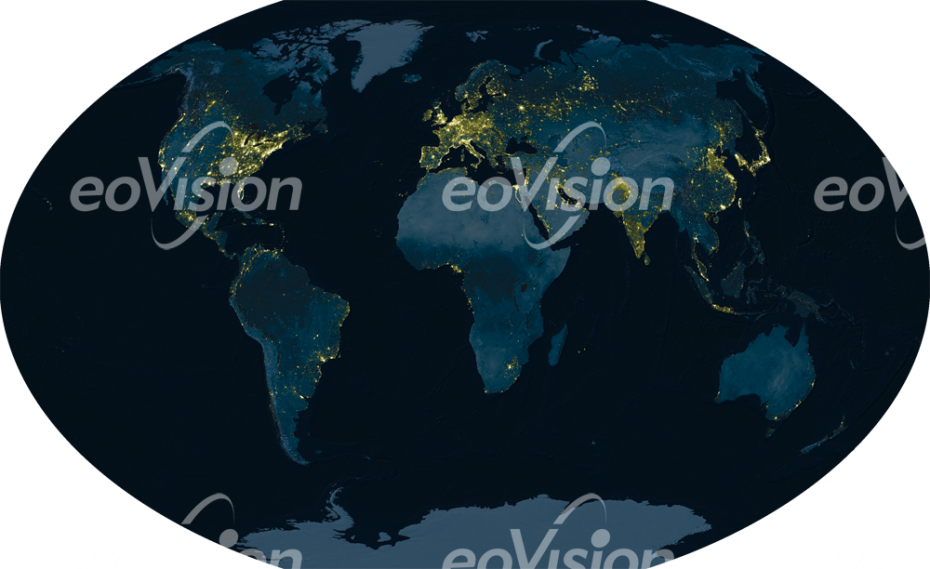 Weltkarte - Die Erde bei Nacht