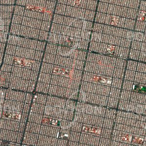 Das Satellitenbild "MEXICO CITY - Mexiko" ist dem Bildband "CITIES - Brennpunkte der Menschheit" entnommen. Bildbeschreibung: Endlose Häuserreihen, in rechteckigem Raster angelegt, kennzeichnen weite Teile von Mexico City, die im Zuge des raschen Wachstums während der vergangenen Jahrzehnte entwickelt wurden.