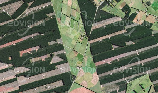 Das Satellitenbild "CHRISTCHURCH - Neuseeland" ist dem Bildband "HUMAN FOOTPRINT - Satellitenbilder dokumentieren menschliches Handeln" entnommen. Bildbeschreibung: Durch Unterschiede im Schattenwurf und in der Färbung sind die Altersstufen der Waldbestände in den regelmäßig angelegten Forstplantagen Neuseelands sehr gut erkennbar.