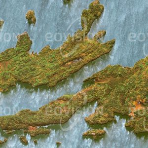 Das Satellitenbild "RAINY LAKE - Kanada" ist dem Bildband "UNTOUCHED NATURE - Naturlandschaften in Satellitenbildern" entnommen. Bildbeschreibung: Mit seinen zahlreichen, von Gletschern geformten und mit Wald bedeckten Inseln ist der Rainy Lake Teil des kanadischen Seensystems, das sich von der Arktis zu den Großen Seen ausdehnt.